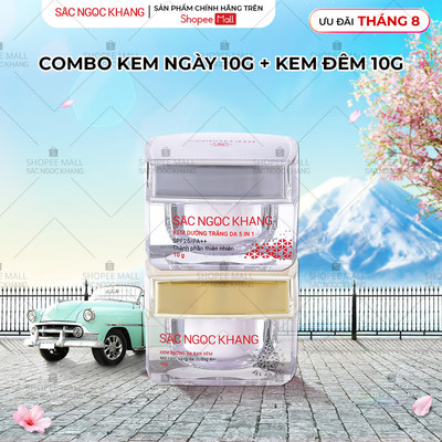 Combo Kem Dưỡng Da Sắc Ngọc Khang (Kem Ngày 10g_Kem Đêm 10g) dưỡng sáng, dưỡng ẩm, mờ nám, sạm, tàn nhang
