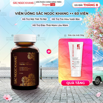 Viên uống đẹp da Sắc Ngọc Khang++ [Hộp 60v] giúp Hỗ trợ lão hóa, giảm nám sạm & cân bằng nội tiết tố nữ