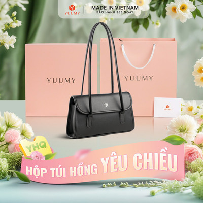 Bộ hộp quà YUUMY (Túi đeo vai nữ YUUMY YN272 + Hộp quà YHQ2 + Túi giấy YTG2 + Túi rút BVR3838 + Thiệp cảm ơn YBT1)