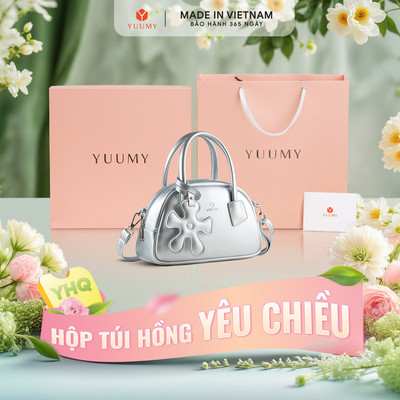 Bộ hộp quà YUUMY (Túi xách nữ YUUMY YTX96 + Hộp quà YHQ2 + Túi giấy YTG2 + Túi rút BVR3838 + Thiệp cảm ơn YBT1)