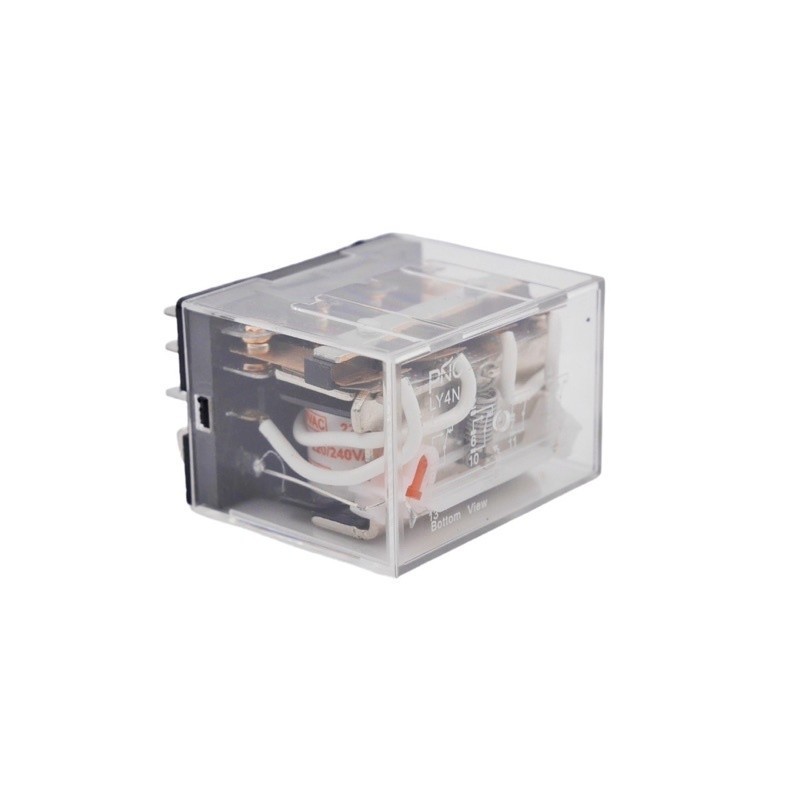 Mạnh mẽ Rơle LY4N-12VDC 24VDC 220VAC PNC có đèn LED 220VAC 10A