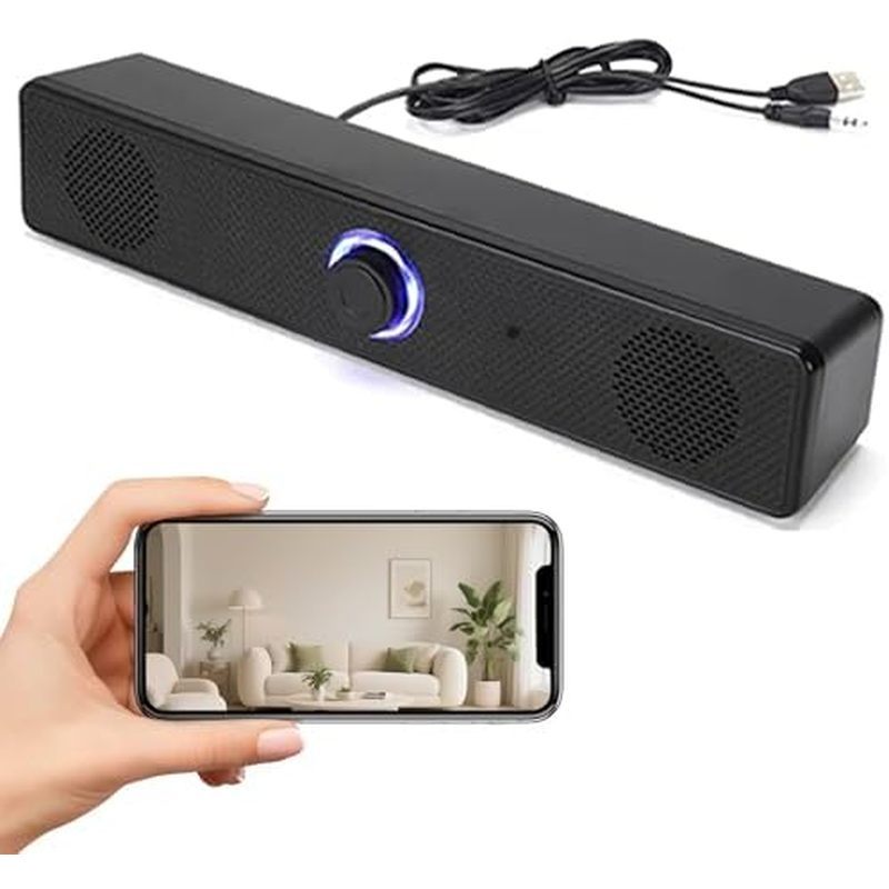 Loa không dây máy ảnh ẩn ULar, Camera WiFi 4K có khả năng phát hiện chuyển động & Cảnh báo ứng dụng,