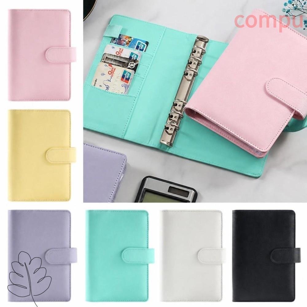 COMPU Money Budget Planner Binder, PU A6 Cash Budget Binde, Di Động Có Dây Kéo Phong Bì Có Khóa Từ T