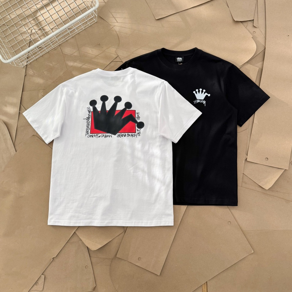 Stussy tee / Stussy Nam Nữ Áo Thun In Hình Áo Thun Cao Cấp Áo Thun Tay Ngắn Hip-Hop Retro
