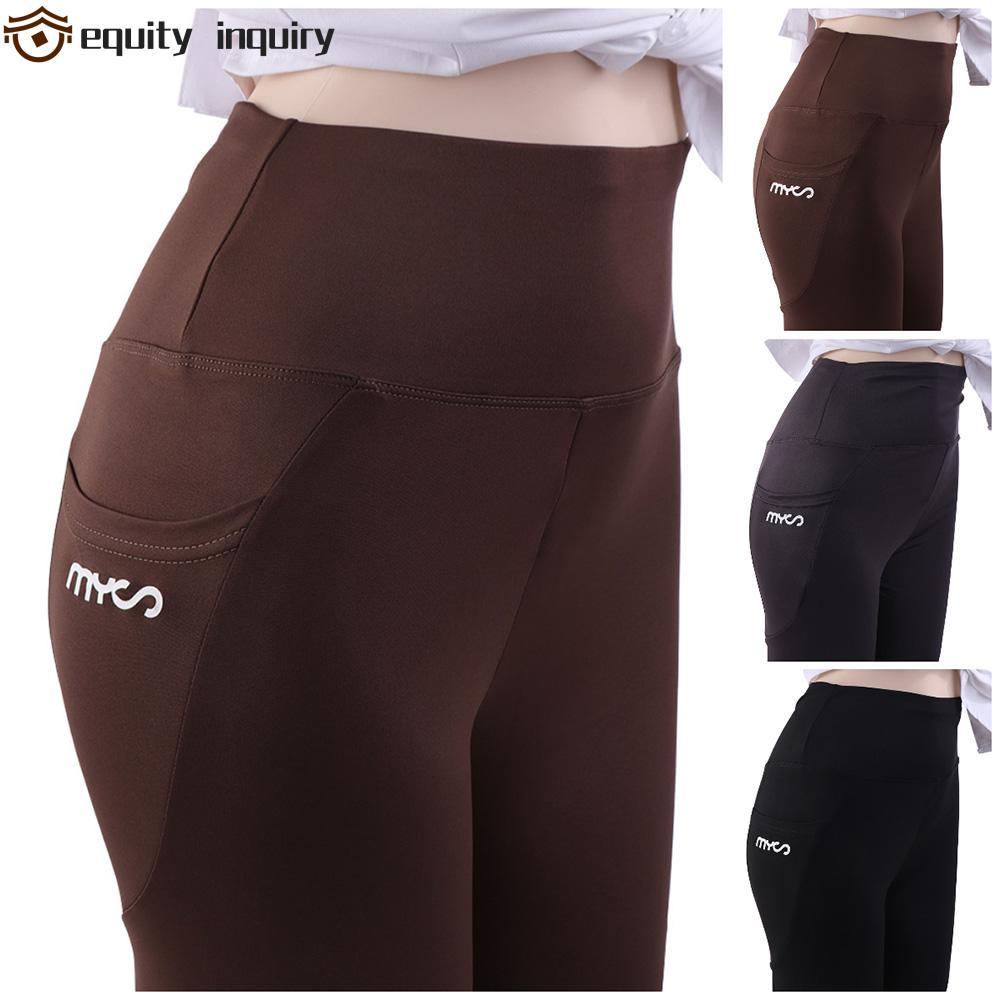 equity inquiry EQUITY INQUIRY Quần legging nữ có túi, Quần Capri nữ chạy bộ liền mạch eo cao, Body S