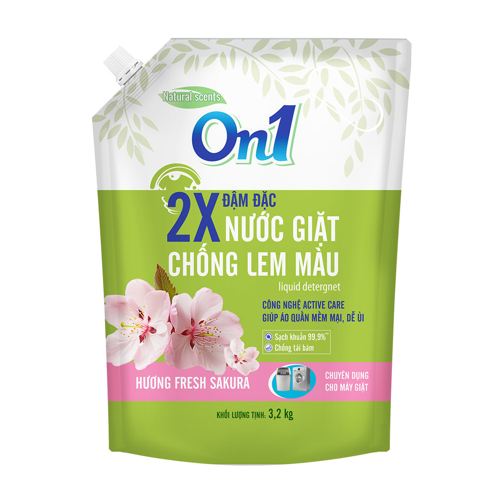 Nước giặt On1 chống lem màu Fresh Sakura 3,2Kg - 85954