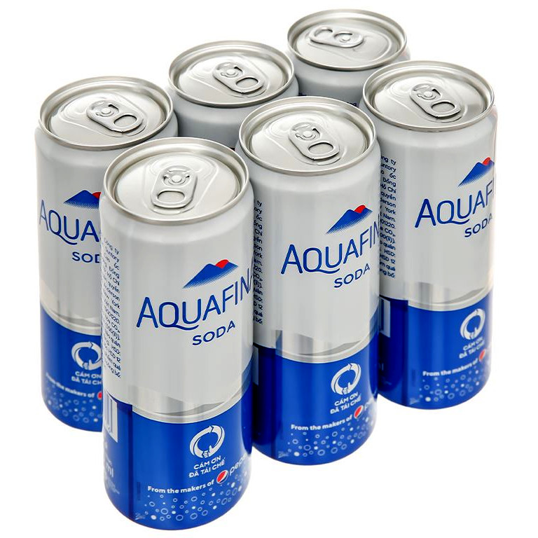 Lô 6 Nước Aquafina Soda lon 320ml - 90112