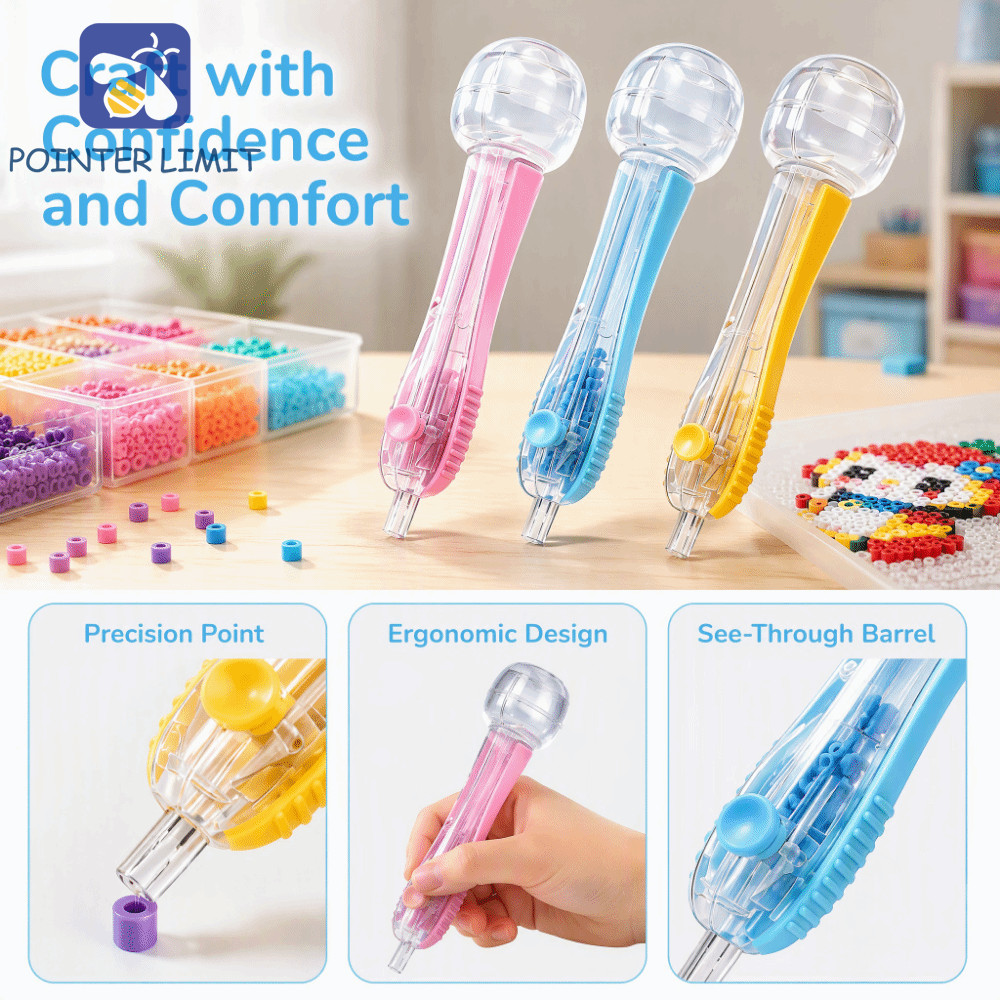 POTER LIMIT Melty Beads Dispenser, Creative Press Fuse Beads Pen, Beading Crafts Tool Tiết kiệm thời