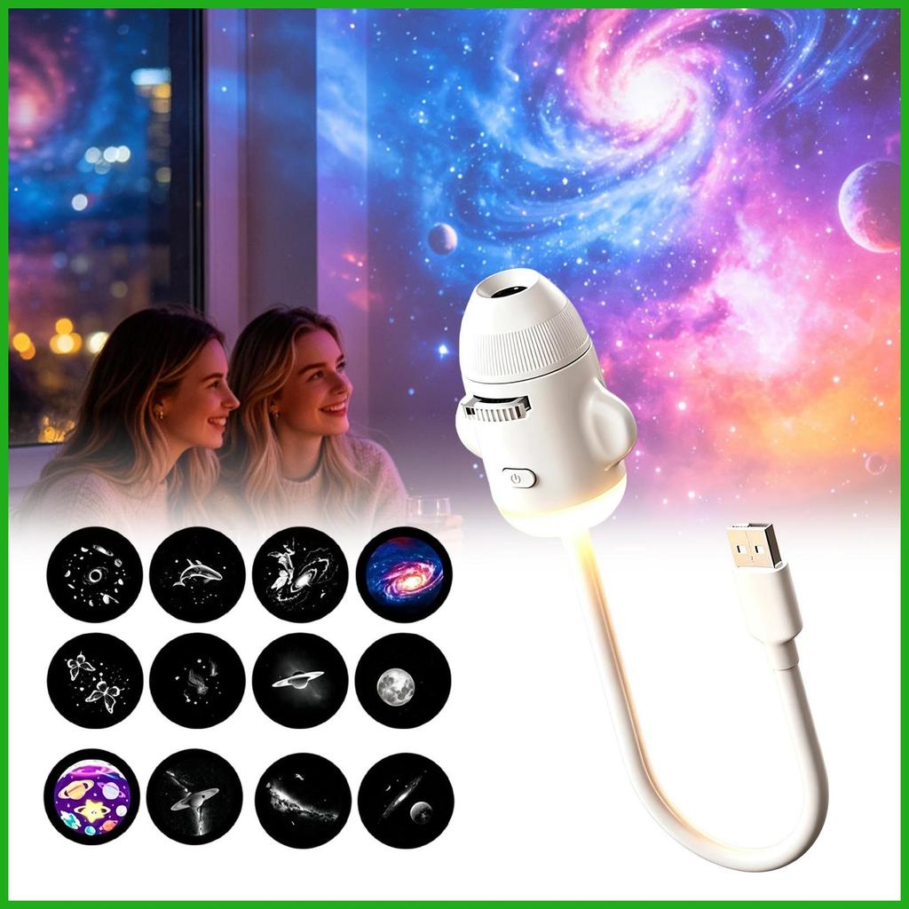 Máy chiếu Galaxy Light Plug and Play Galaxy Marine Lamp với 12 bộ phim Fantasy Bầu trời đầy sao Đèn 