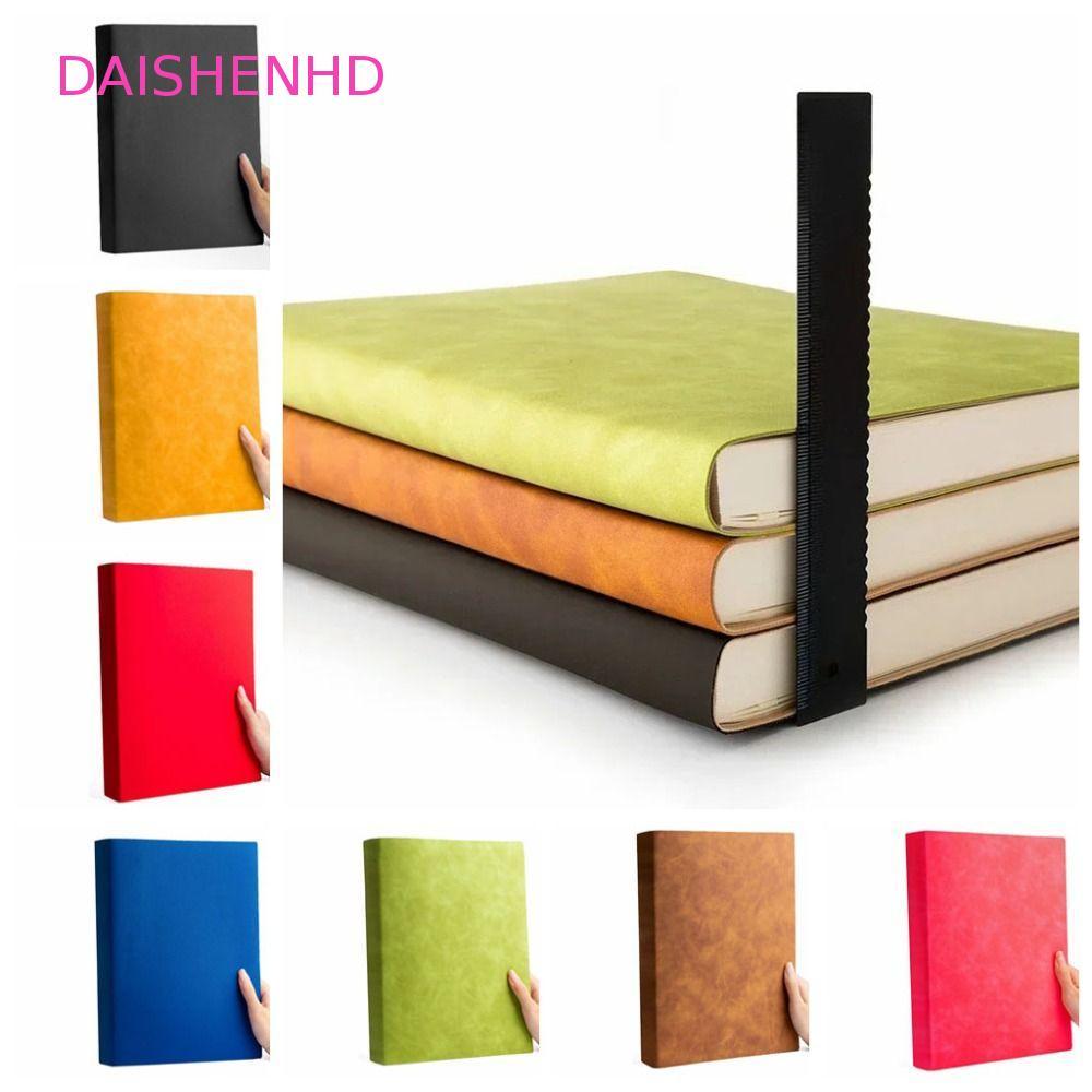 DAISHENHD Sổ tay lớn, Line / Blank PU Cover A4 Notebook dày, A4 Meeting Notepad Lớn 200 trang Dòng n