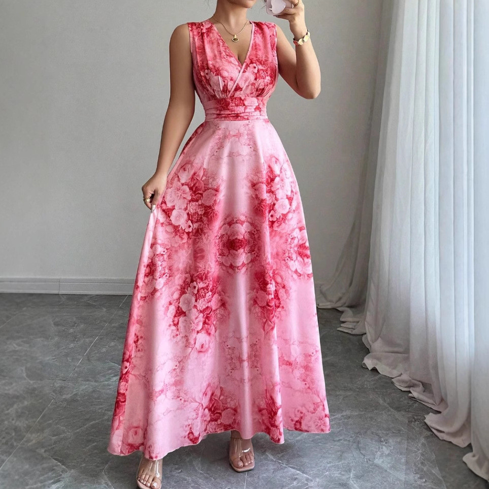 Đầm Maxi nữ Bohemian Eo Cinched Thiết kế cho kỳ nghỉ đi biển Hoạt động giải trí ngoài trời
