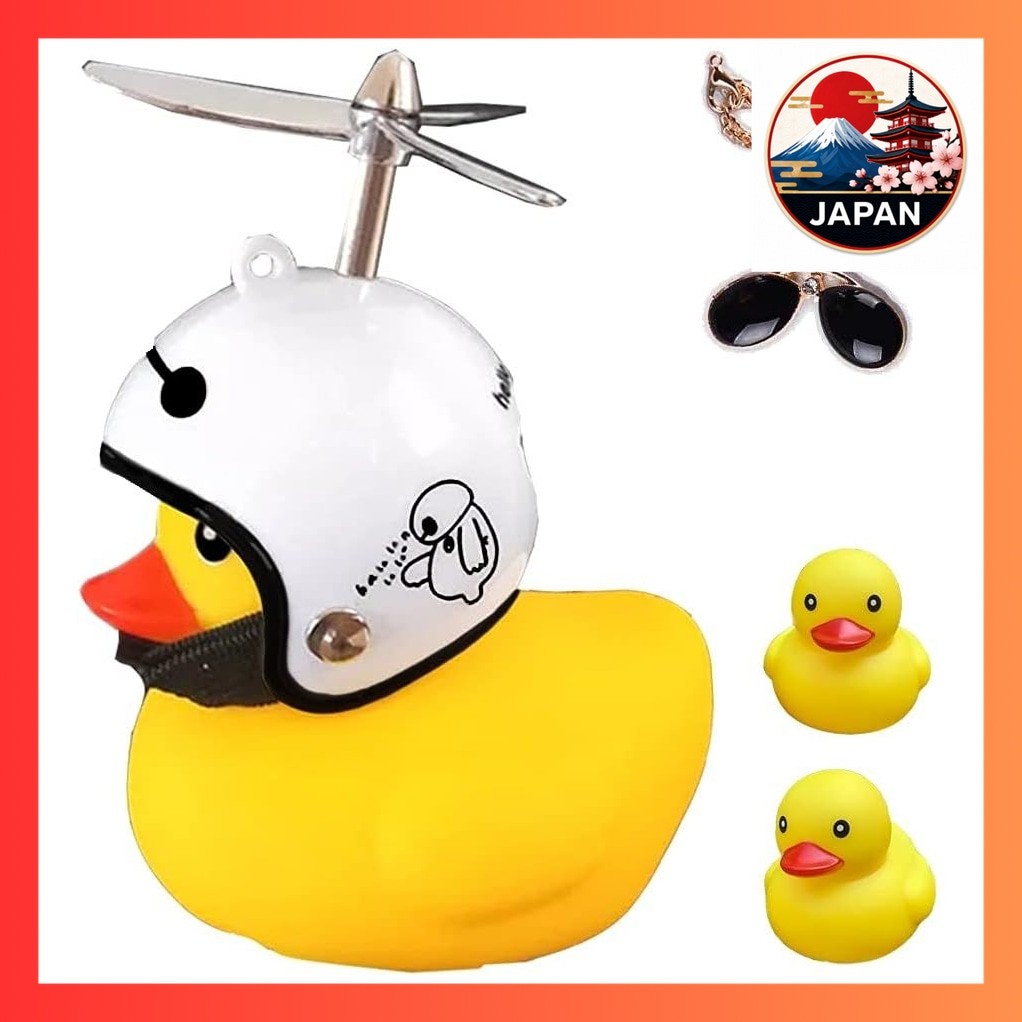 ［Directly from Japan］Bicycle Light Duck Bicycle Bell Bicycle Headlight Cartoon Duck Head Lamp Shiny 