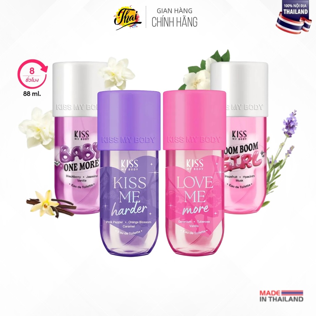 Nước hoa KISS MY BODY Eau de Toilette Sundae Whip 88 ml