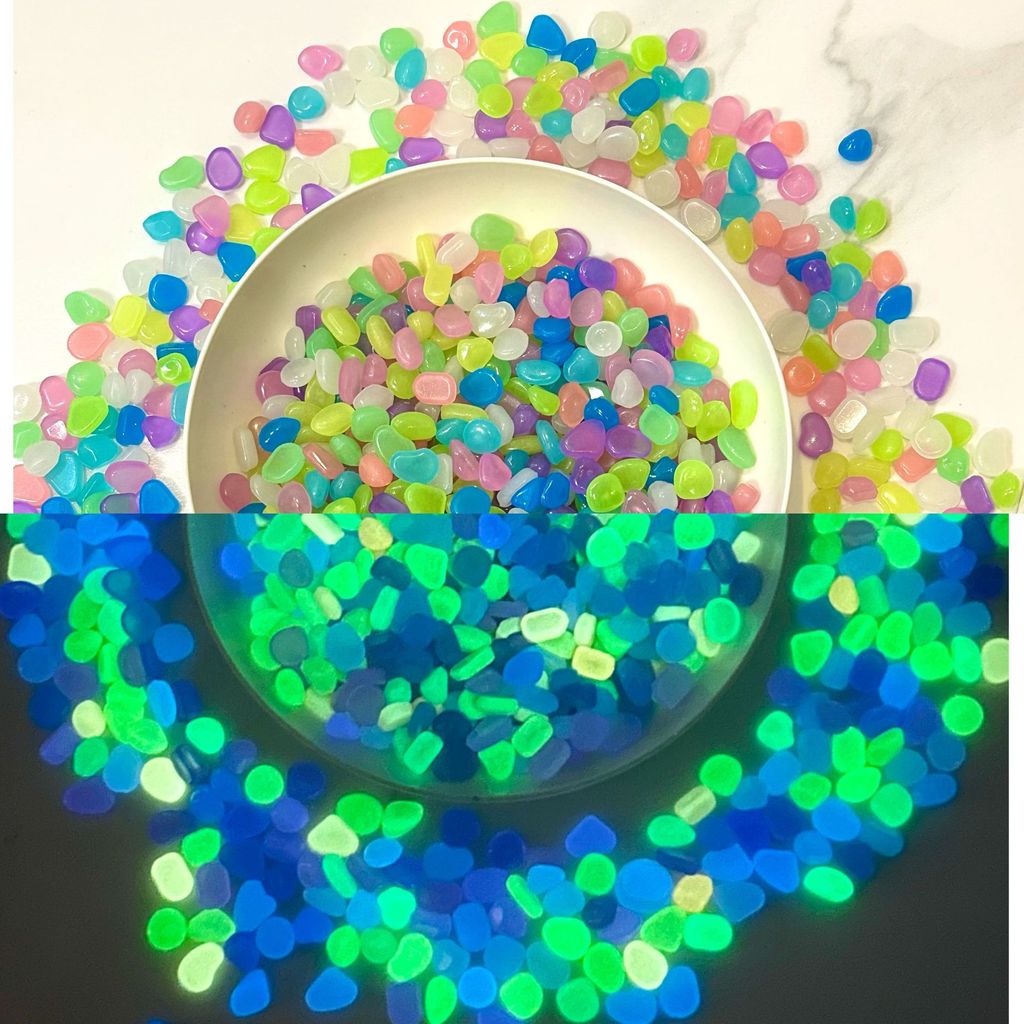 Đá phát sáng đáy cát sỏi phát sáng Xem Fluorite Sỏi Fluorite