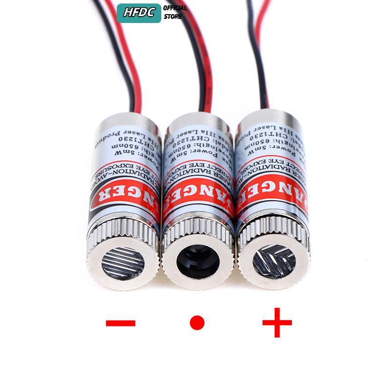 HFDC 650nm 5mW Red Point / Line / Cross Laser Module Đầu Laser Ống Laser 3v-5v Đầu Laser chấm được s