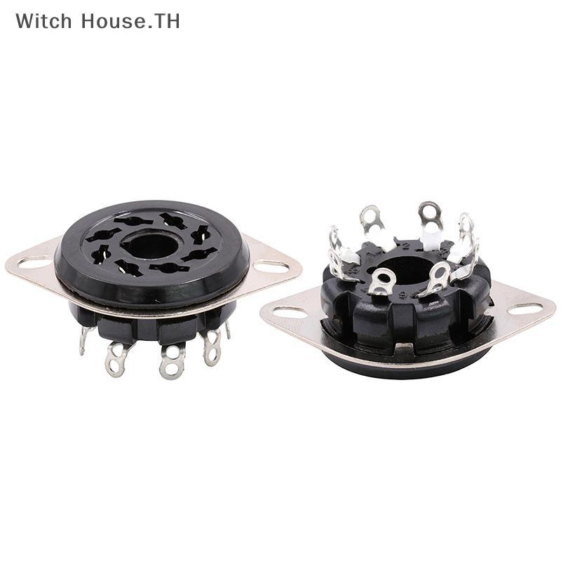 [Đẹp] 1Pc 8Pin Bakelite Tube Soet Base S8WPF Bakelite mạ vàng cho KT88 6550 6SN7 EL34 Bộ khuếch đại 