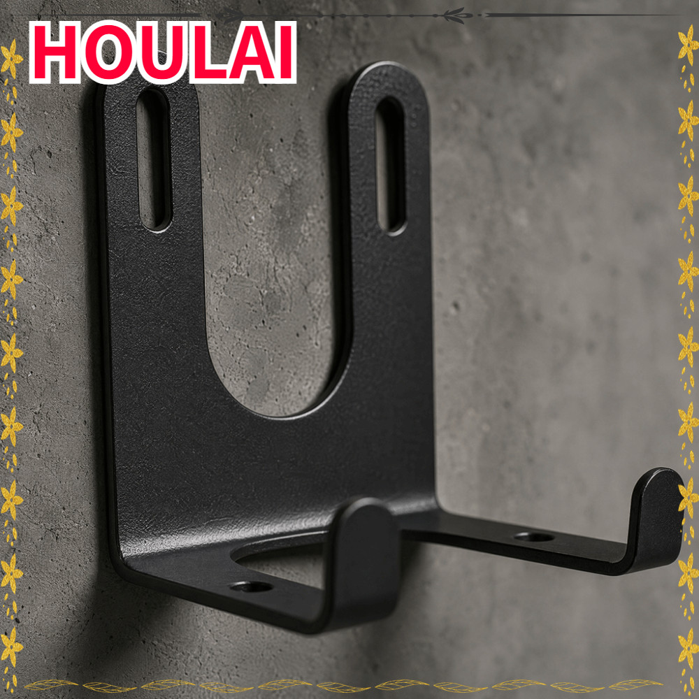 HOULAI Giá đỡ lưu trữ, Khe cắm gắn dài Treo tường treo tường, Chuyên nghiệp Heavy Duty Metal Matte B