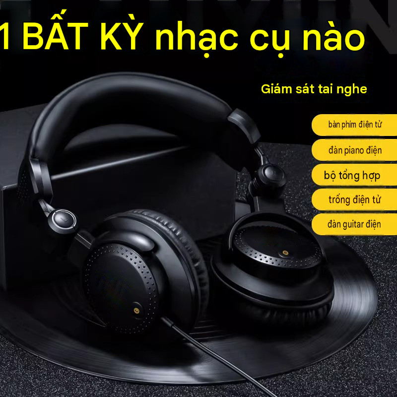 [ELANNIE Official] Tai Nghe HIFI 960B Có Dây 50mm – Chụp Tai Lớn, Âm Thanh Stereo, Cho Piano Điện, M