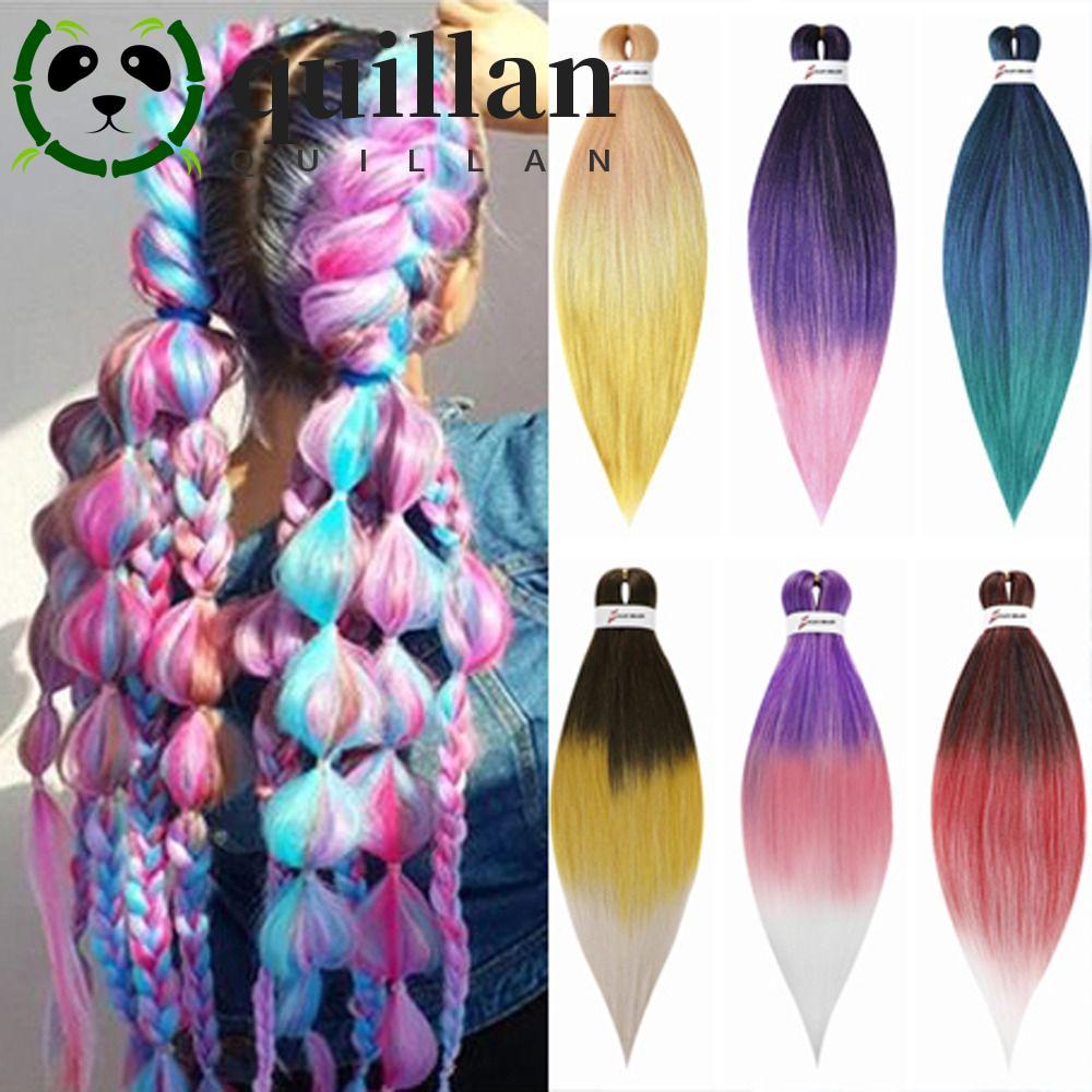 QUILLAN Jumbo Braid Hair, DIY Tổng hợp Ombre Braiding Hair, 26Inch Pre-dây căng Corlorful Hairstyle 
