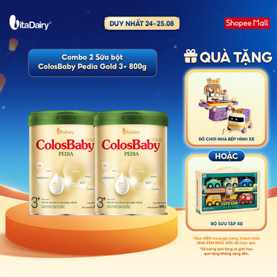 [COMBO 2 LON] Sữa bột ColosBaby Pedia Gold 3+ - Lon 800g