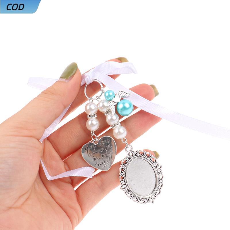 COD Wedding Bouquet Tim Khung Ảnh cho đám cưới Bộ nhớ Bridal ren oval Bridal Charm thiên thần Mặt dâ