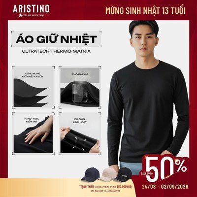 INSIDEMEN Áo Giữ Nhiệt Nam Cổ Tròn Body Fit ILT025EDP01 Co Giãn 4 Chiều Thấm Hút Mồ Hôi Kháng Khuẩn Giữ Ấm Tốt