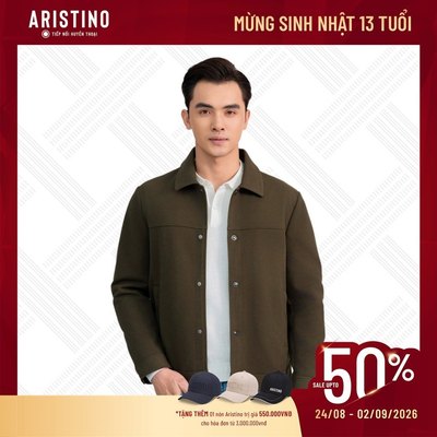 Áo khoác nam 2 lớp ARISTINO cổ Đức chất liệu nhung mềm mại sang trọng lịch lãm - AJK030BZ