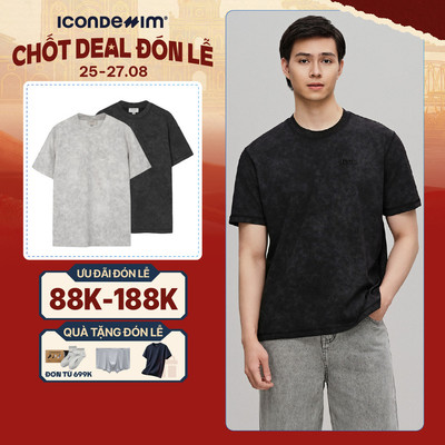 Áo Thun Nam ICONDENIM Basic Logo Wash Form Regular ATID0519