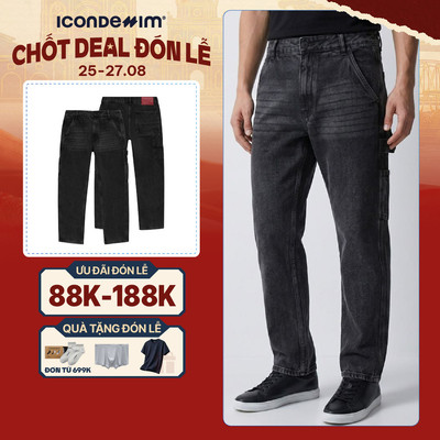 Quần Jeans Nam ICONDENIM Ống Suông Scar Form Straight QJID0270