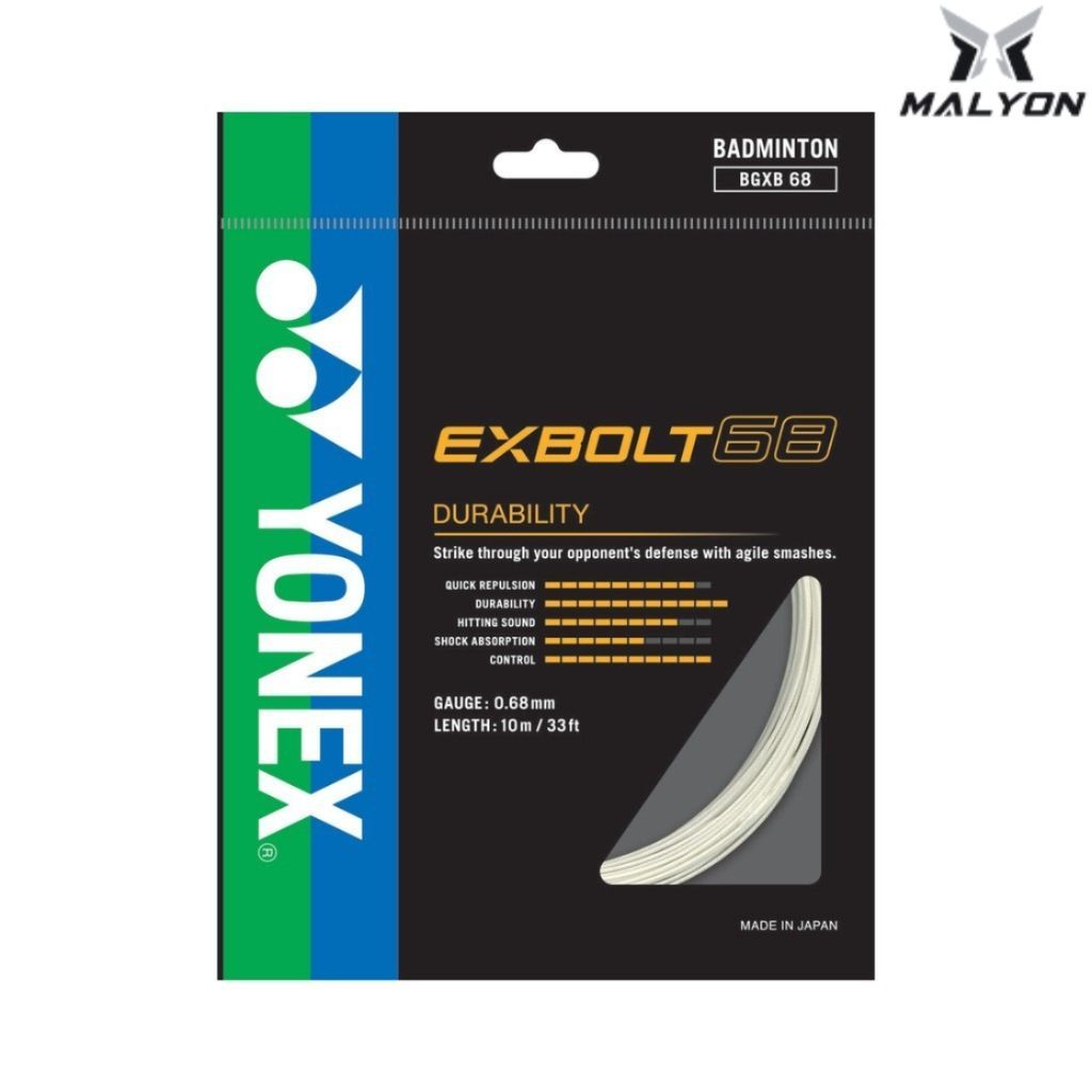 Dây cước đan vợt cầu lông Yonex EXBOLT 68 - Độ bền cao, hiệu suất tuyệt vời.
