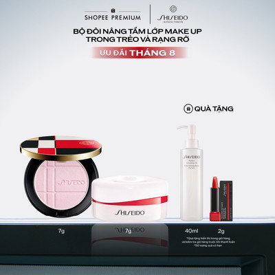 Combo Phấn phủ khoá nền Loose Setting Powder & Phấn má đa năng Shiseido Color + Glow Enhancer