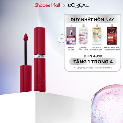 Son kem mịn lì nhẹ môi, & 16H lâu trôi, chuẩn màu căng mướt L’Oreal Paris Infallible Matte Resistance 5ML | 115