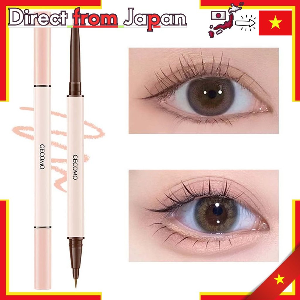 【Direct from Japan】 GECOMO [Popular] Kẻ mắt kép, Kẻ viền bọng mắt, Bút kẻ mắt chống thấm nước [Bút