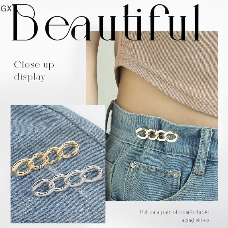 Fu quần Clip với thắt lưng có thể điều chỉnh khóa cho cô gái jeans-eo thắt chặt CK