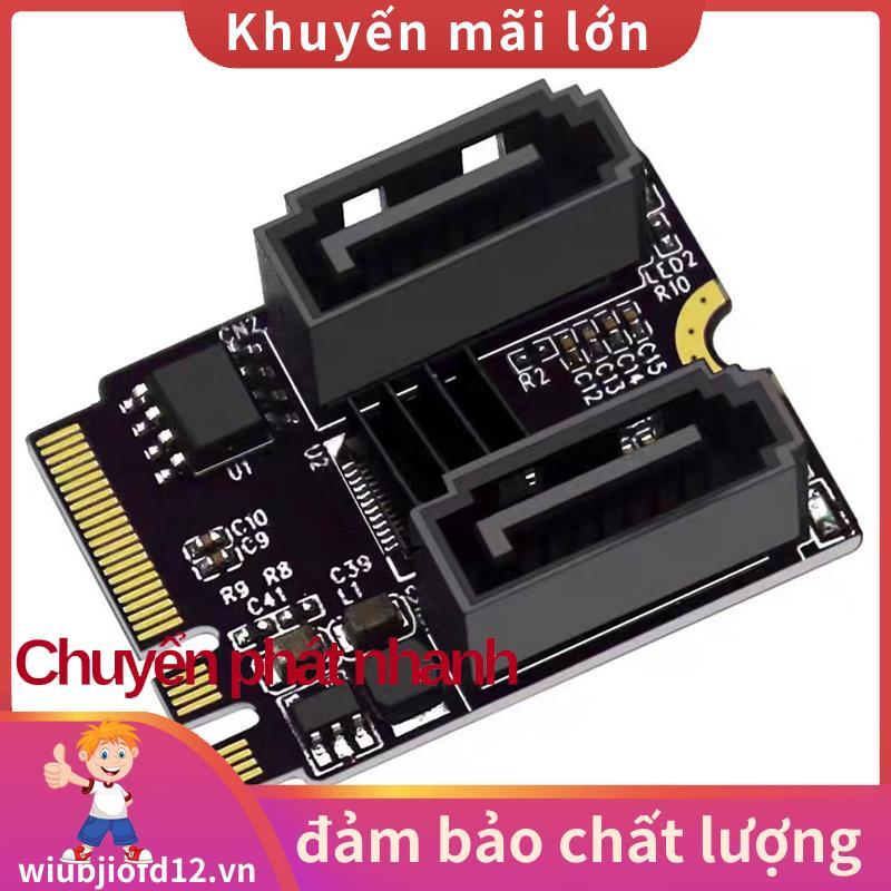 Thẻ mở rộng M2 sang SATA3.0 KEY A + E WIFI M.2 sang SATA HDD Adapter Card JMB582 không cần ổ cứng. w