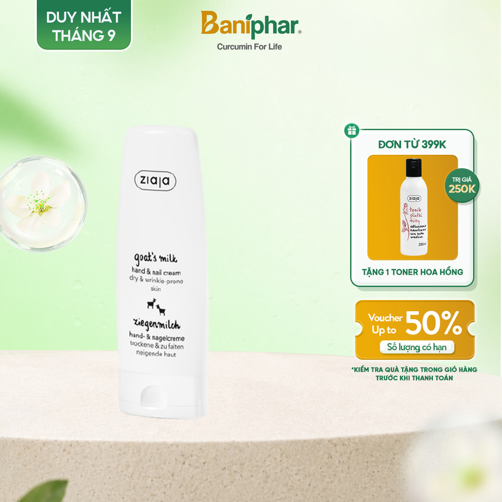 [MỚI] Kem dưỡng ẩm tay và móng sữa dê Ziaja Goat's Milk Hand & Nail Cream 80ml