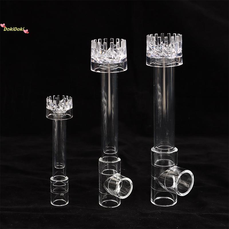 [DokiDoki] 1 Bộ DIY Clear Aquarium Skimmer Acrylic Lily Spin Inflow Outflow Water Plant Tank Filter 