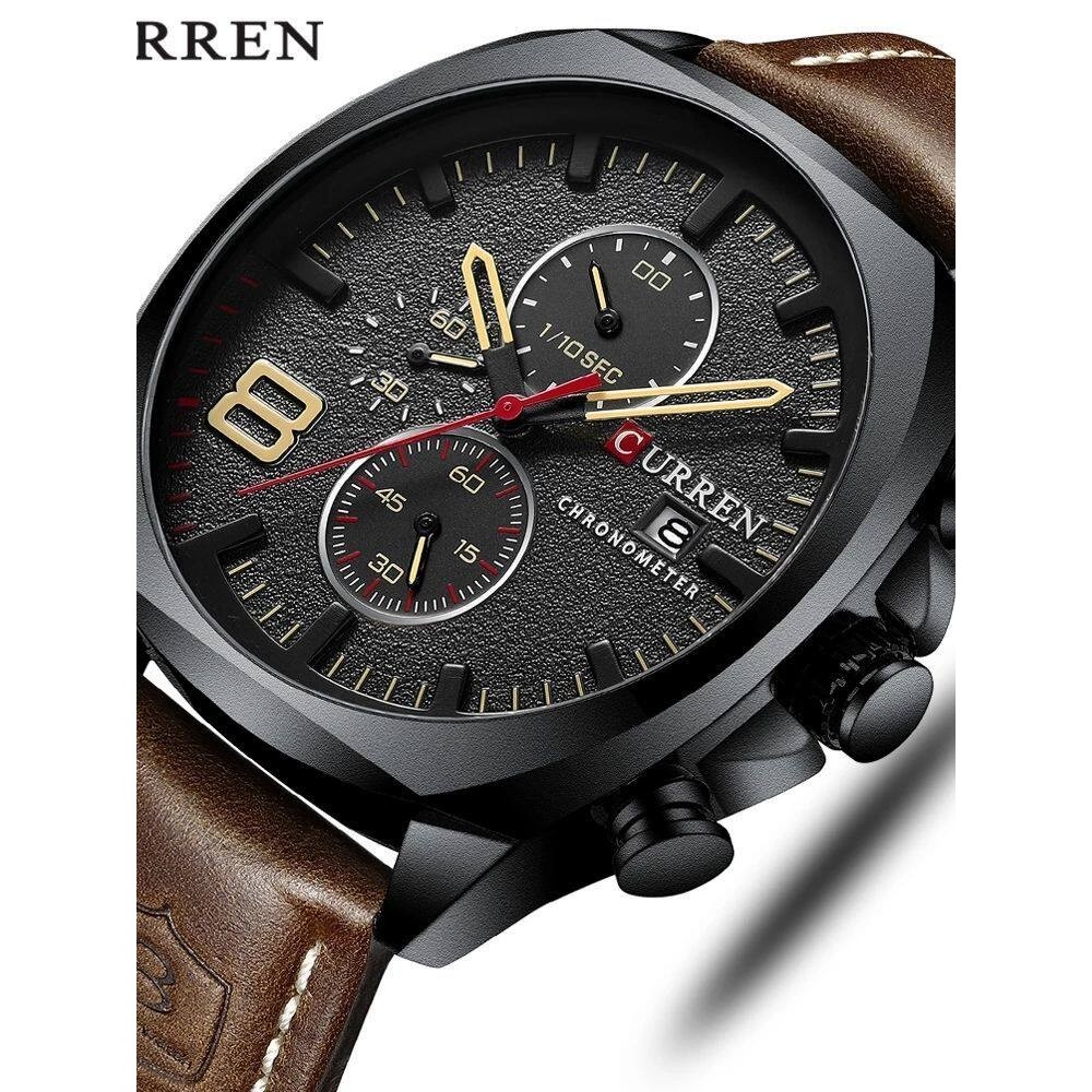 Đồng hồ nam Curren / Curren 8324 Đồng hồ chống nước Đồng hồ sáu tay Lịch công sở Đồng hồ nam