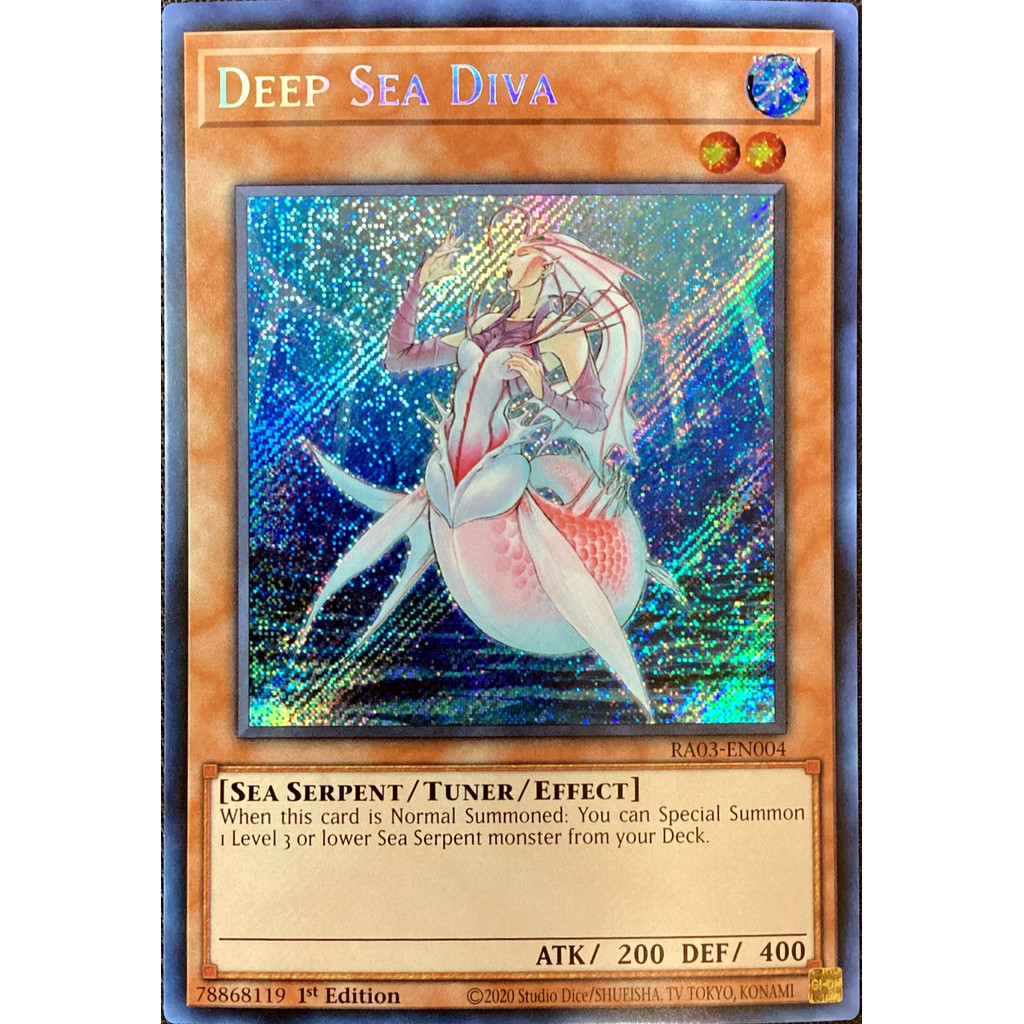 Yu-Gi-Oh Meiying One Swipe RA03-EN004scr Deep Sea Singer Deep Sea Diva GS3
