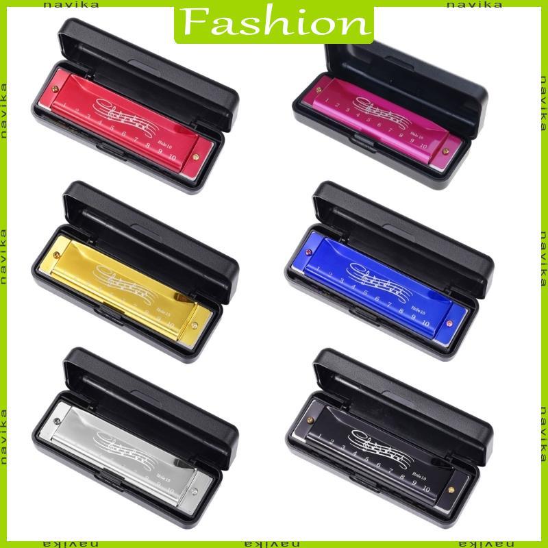 NA Harmonica 10 lỗ 20 tông màu miệng Organ Harmonica Chromatic Harmonica Key of C dành cho chuyên gi