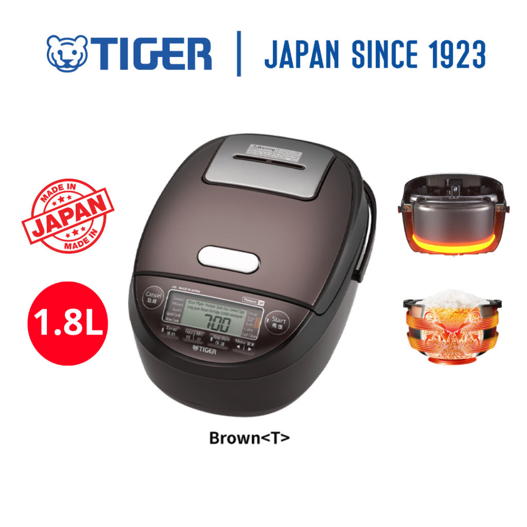Nồi Cơm Điện Tử Cao Tần Áp Suất Tiger JPK-W18W 1.8 Lít - Công Nghệ Áp Suất - Bảo Hành Chính Hãng