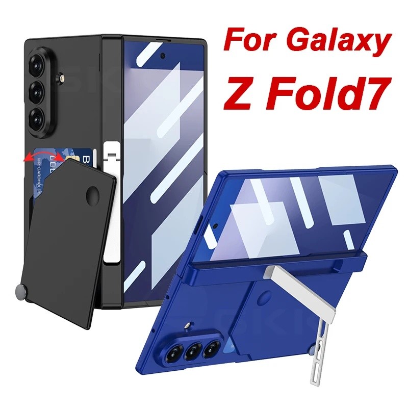 YyyyyyMagnetic Bản Lề Giáp Đứng Dành Cho Samsung Galaxy Z Fold 7 Gói Thẻ Xoay Màn Hình Kính Dành Cho