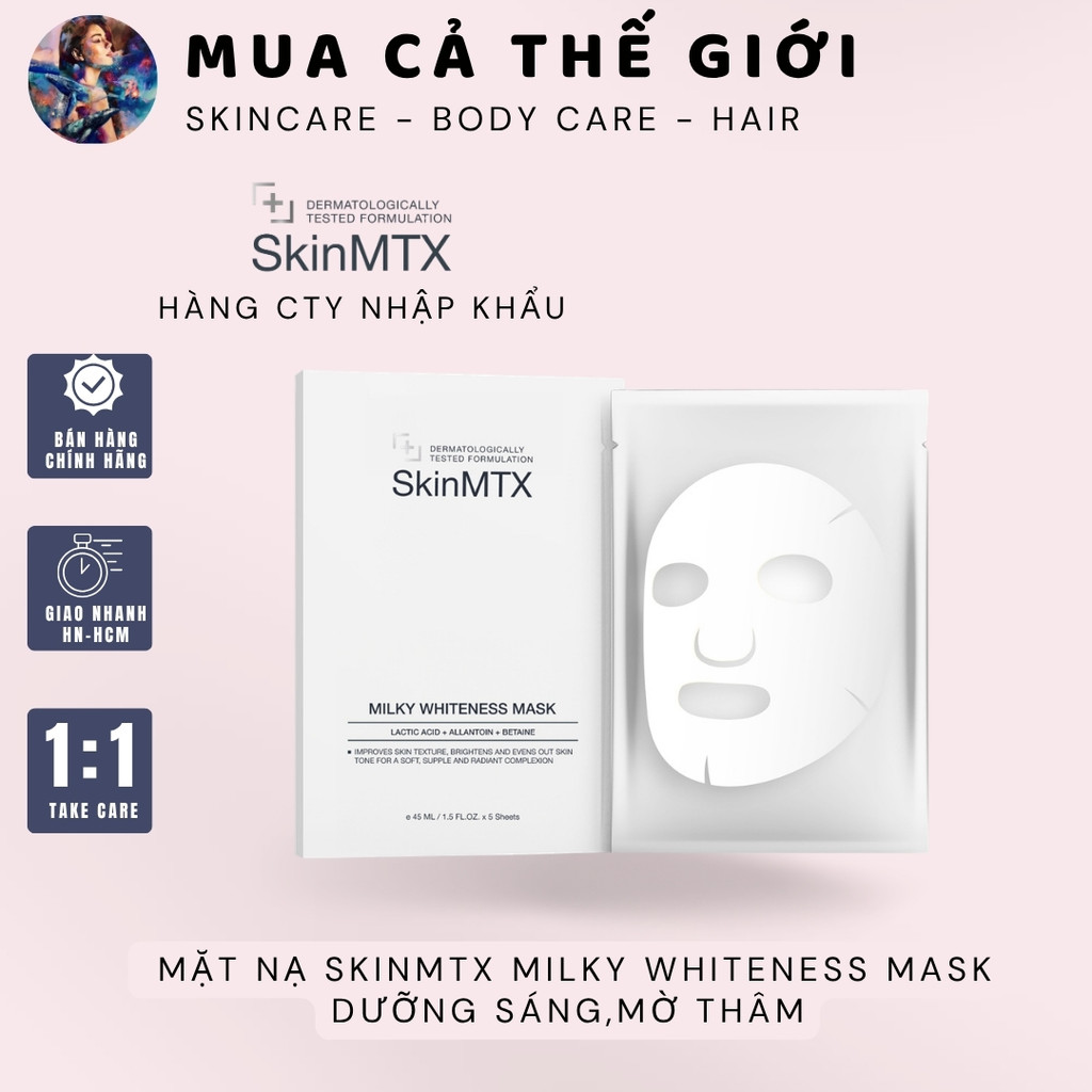 [HÀNG CÔNG TY] Mặt Nạ SkinMTX Milky Whiteness Mask 1MIẾNG | Mặt nạ dưỡng sáng,mờ thâm - 1 Miếng