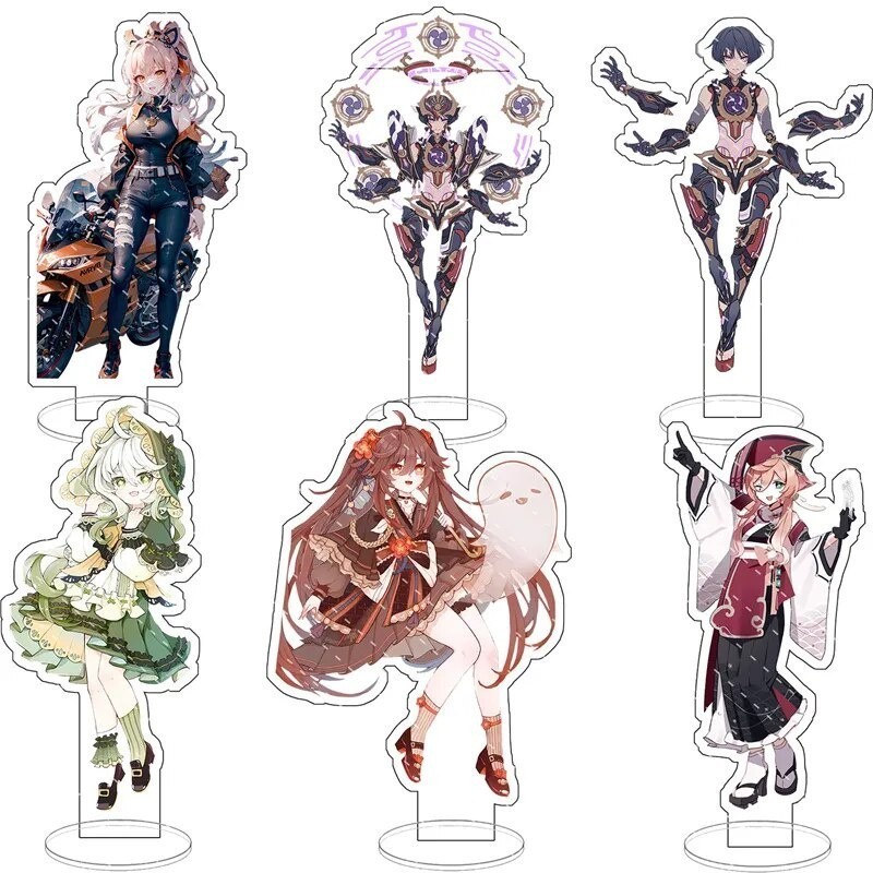 Mô hình Standee Hot Anime Genshin Impact Scaramouche Cosplay o Figure Nahida Hutao Phụ kiện trang tr