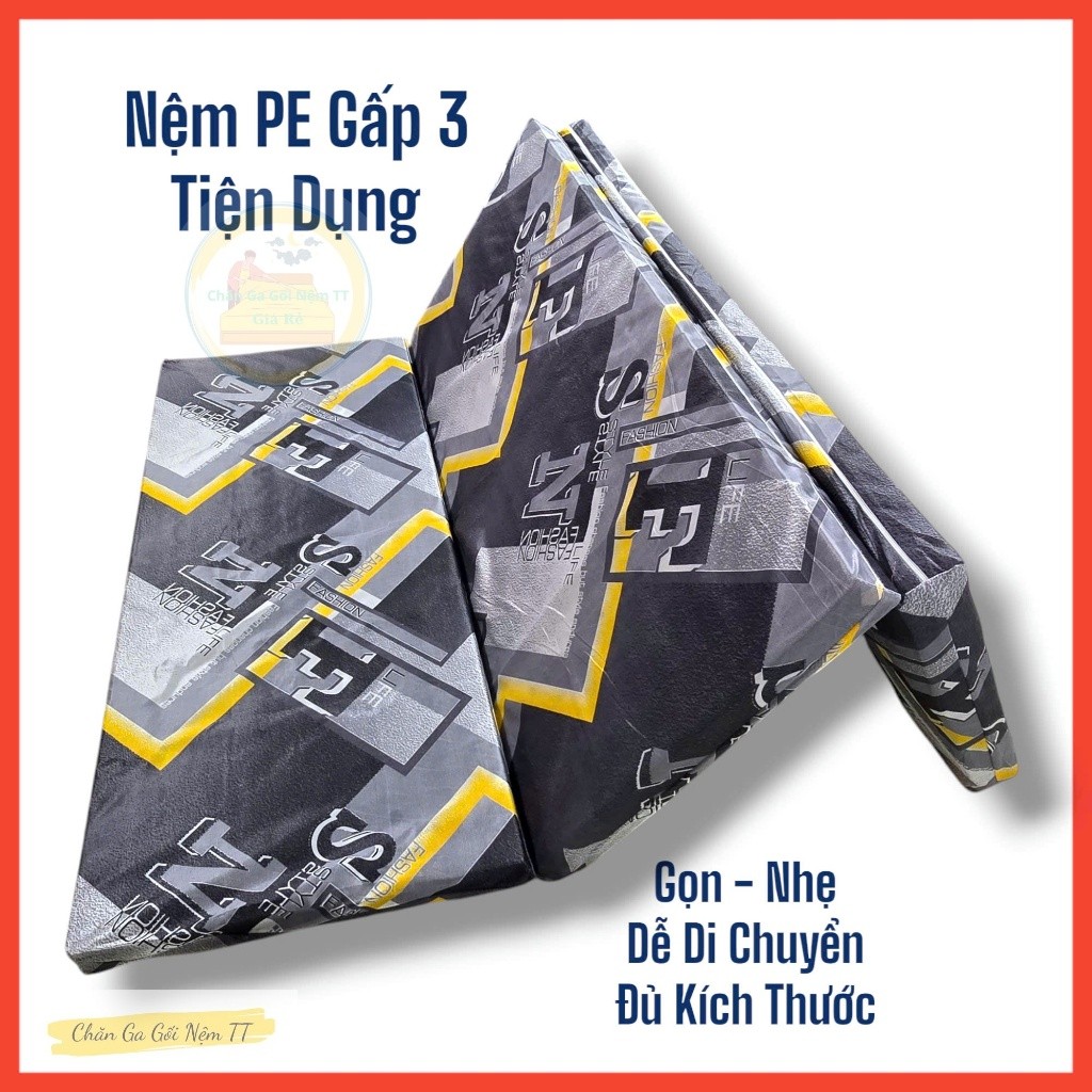 Nệm Pe Gấp 3 Đủ Kích Thước - Nệm gấp giá rẻ - gọn nhẹ