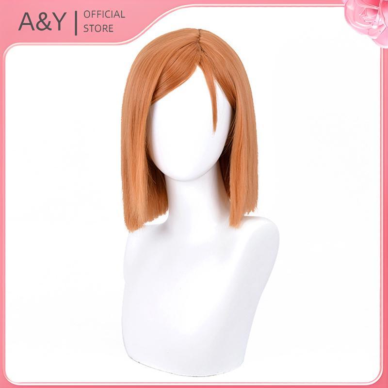 Tóc giả cosplay anime Jujutsu Kaisen cho nhân vật Nobara Kugisa, sợi nhiệt độ cao