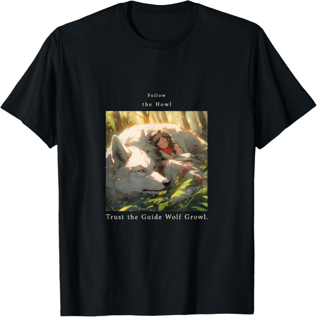 Áo thun Follow the Howl, Trust the Guide Wolf Growl wolf rain anime T-Shirt