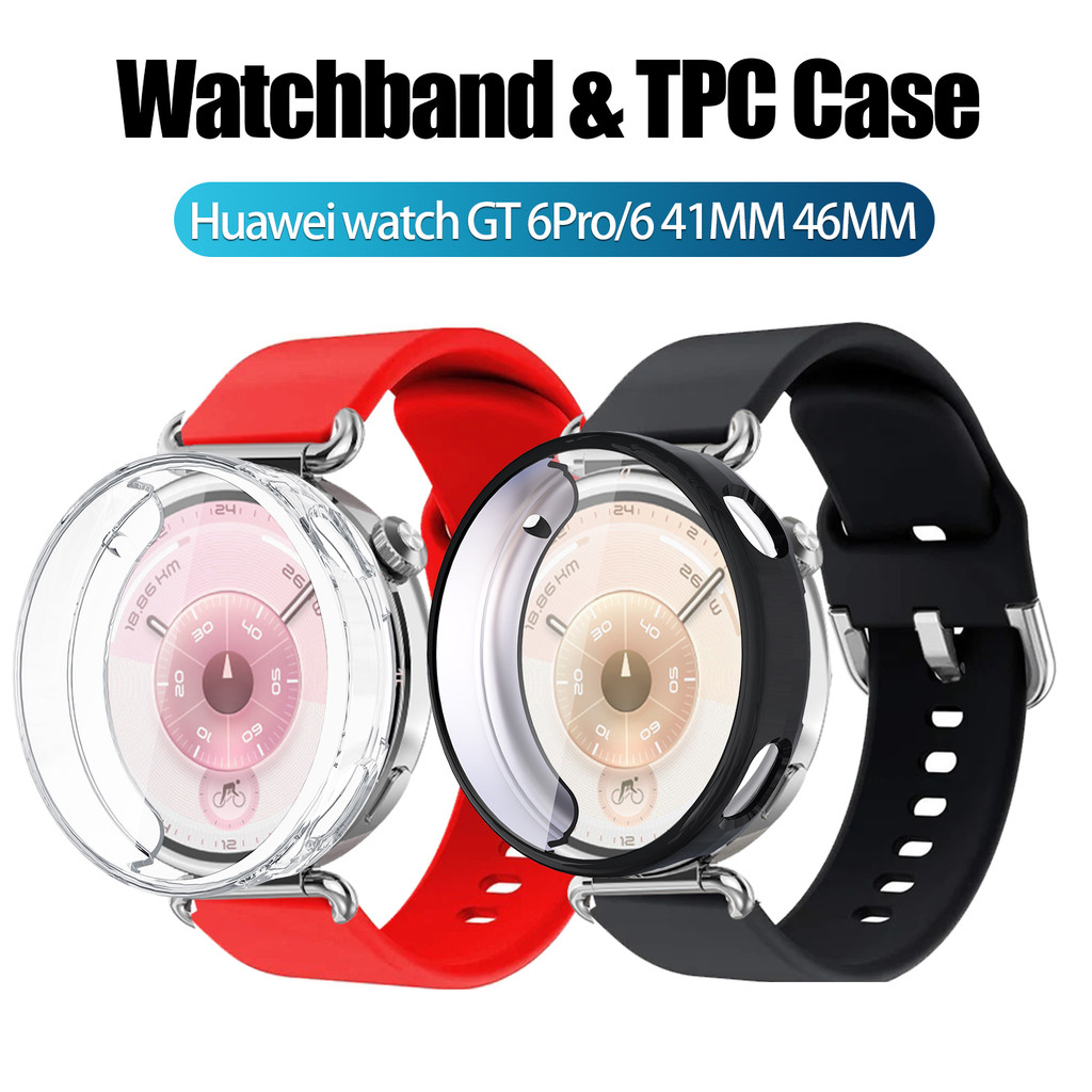 Dây đeo silicon có vỏ TPU cho Huawei Watch GT 6 41mm Dây đeo đồng hồ thông minh cho Huawei Watch GT6