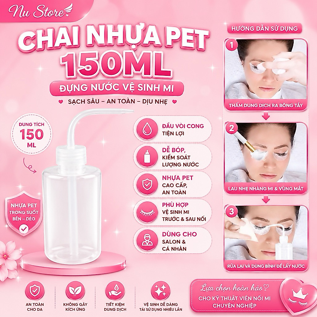 Chai nhựa Pet 150ml, chai nhựa pet 150ml đựng nước vệ sinh mi