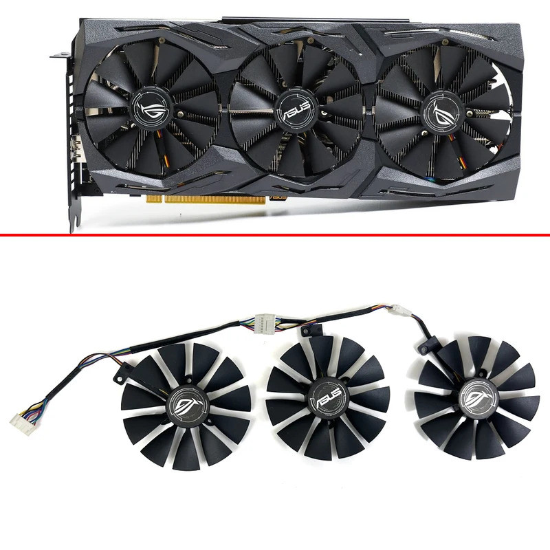 ICoooling 87mm Cho ASUS ROG-STIX-RTX 2060 2070-O8G-GAMING RTX2060 RTX 2070 Quạt Làm Mát Card Đồ Họa 